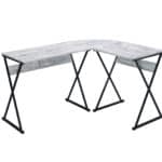 Antiqued White and Black L Shaped Writing Desk 50 Inch 8 Antiqued White and Black L Shaped Writing Desk 50 Inch