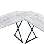 Antiqued White and Black L Shaped Writing Desk 50 Inch 10 Antiqued White and Black L Shaped Writing Desk 50 Inch