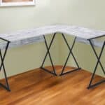 Antiqued White and Black L Shaped Writing Desk 50 Inch 7 Antiqued White and Black L Shaped Writing Desk 50 Inch
