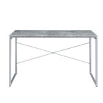 Gray and Black 47-Inch Industrial Writing Desk with Faux Concrete 8 Gray and Black 47-Inch Industrial Writing Desk with Faux Concrete