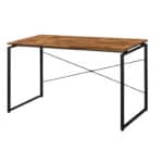 Industrial Brown and Black 47 Inch Writing Desk 8 Industrial Brown and Black 47 Inch Writing Desk