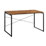 Industrial Brown and Black 47 Inch Writing Desk 9 Industrial Brown and Black 47 Inch Writing Desk