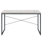 Antiqued White and Black 47-Inch Writing Desk Industrial Style 6 Antiqued White and Black 47-Inch Writing Desk Industrial Style