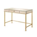 Champagne Mirrored Writing Desk with Drawer, 42 Inches Wide 9 Champagne Mirrored Writing Desk with Drawer, 42 Inches Wide