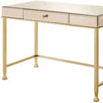 Champagne Mirrored Writing Desk with Drawer, 42 Inches Wide 11 Champagne Mirrored Writing Desk with Drawer, 42 Inches Wide