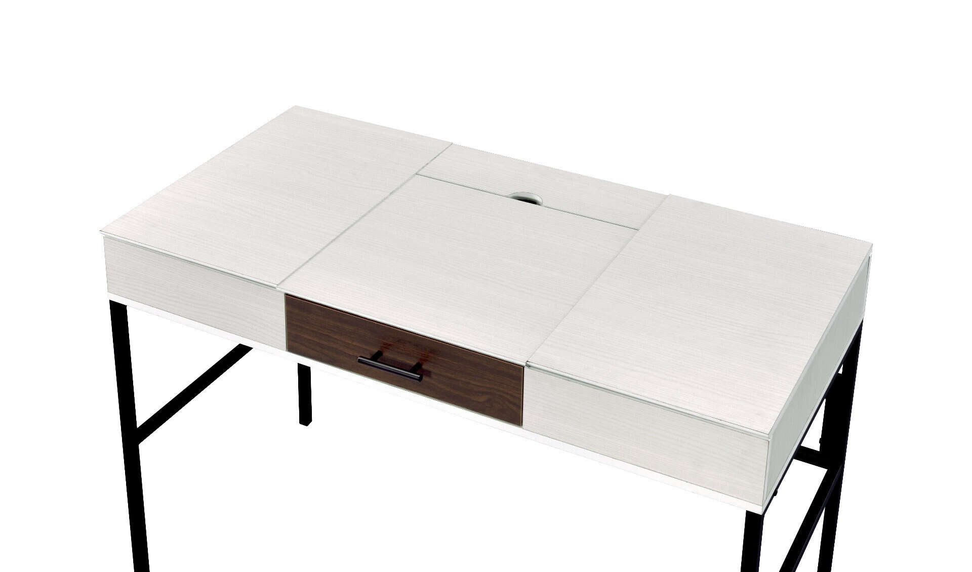 42 Inch White and Black Writing Desk with Drawer 5 42 Inch White and Black Writing Desk with Drawer - Image 5