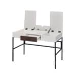 42 Inch White and Black Writing Desk with Drawer 11 42 Inch White and Black Writing Desk with Drawer
