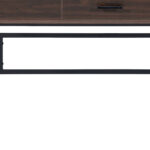 42 Inch Brown and Black Writing Desk with USB Port 10 42 Inch Brown and Black Writing Desk with USB Port