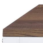 47 Inch Brown and White Rectangular Writing Desk with USB 9 47 Inch Brown and White Rectangular Writing Desk with USB