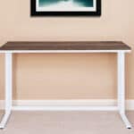 47 Inch Brown and White Rectangular Writing Desk with USB 6 47 Inch Brown and White Rectangular Writing Desk with USB