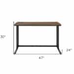 Classic 47 Inch Brown and Black Rectangular Writing Desk 12 Classic 47 Inch Brown and Black Rectangular Writing Desk