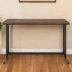 Classic 47 Inch Brown and Black Rectangular Writing Desk 7 Classic 47 Inch Brown and Black Rectangular Writing Desk