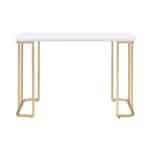 48 Inch White and Gold Writing Desk for Home Office 8 48 Inch White and Gold Writing Desk for Home Office