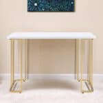 48 Inch White and Gold Writing Desk for Home Office 7 48 Inch White and Gold Writing Desk for Home Office