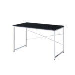 Black and Silver 47-Inch Writing Desk for Small Spaces 8 Black and Silver 47-Inch Writing Desk for Small Spaces