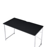 Black and Silver 47-Inch Writing Desk for Small Spaces 9 Black and Silver 47-Inch Writing Desk for Small Spaces
