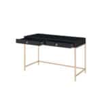 Black and Gold Writing Desk With Two Drawers 47-Inch 11 Black and Gold Writing Desk With Two Drawers 47-Inch