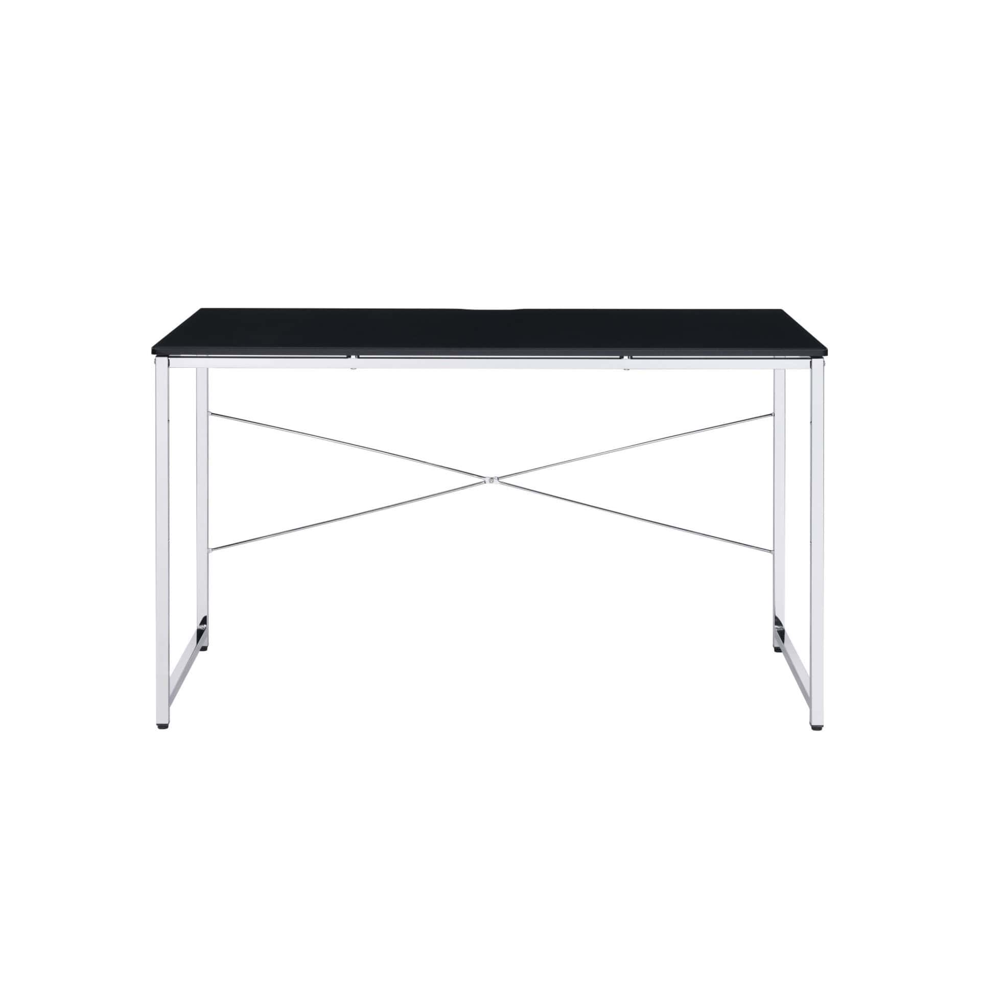 47 Inch Black and Silver Writing Desk for Home Office 2 47 Inch Black and Silver Writing Desk for Home Office - Image 2
