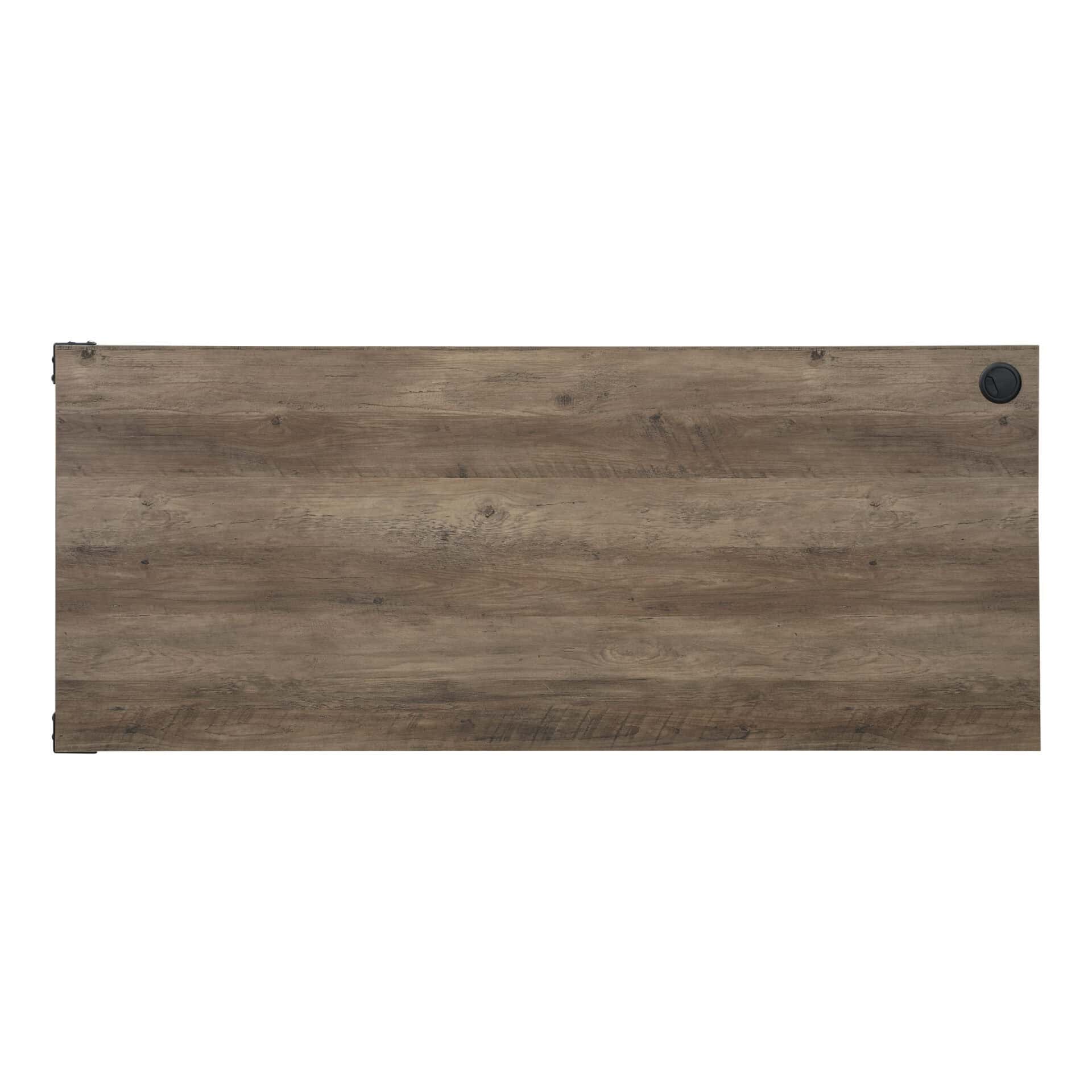 65 Inch Brown and Black L Shape Writing Desk 5 65 Inch Brown and Black L Shape Writing Desk - Image 5