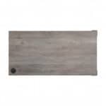 48 Inch Gray and Black Reversible L Shape Writing Desk