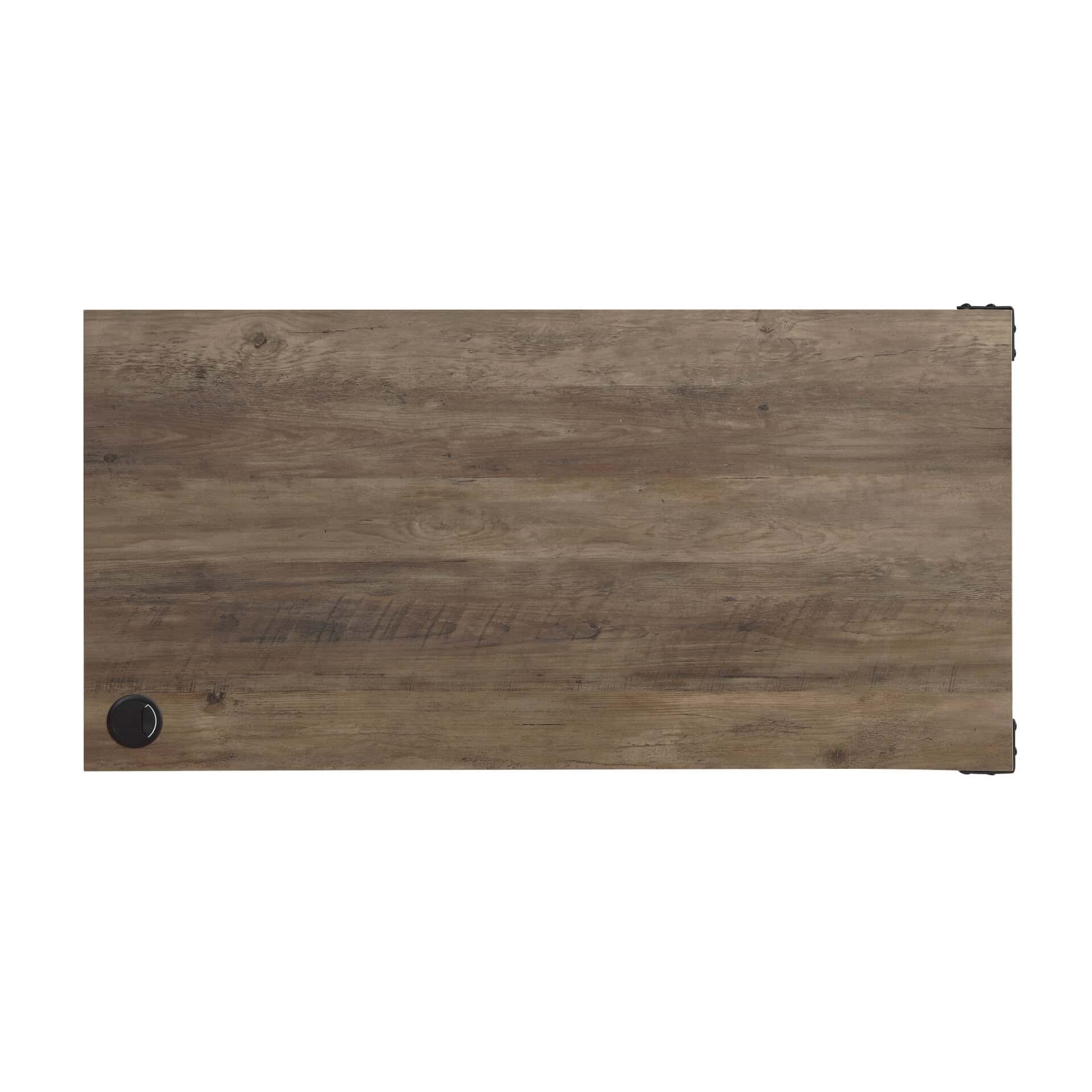 48 Inch Brown and Black Reversible L Shaped Writing Desk 11 48 Inch Brown and Black Reversible L Shaped Writing Desk