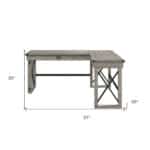 67 Inch Brown L Shaped Desk with Drawer Storage 10 67 Inch Brown L Shaped Desk with Drawer Storage