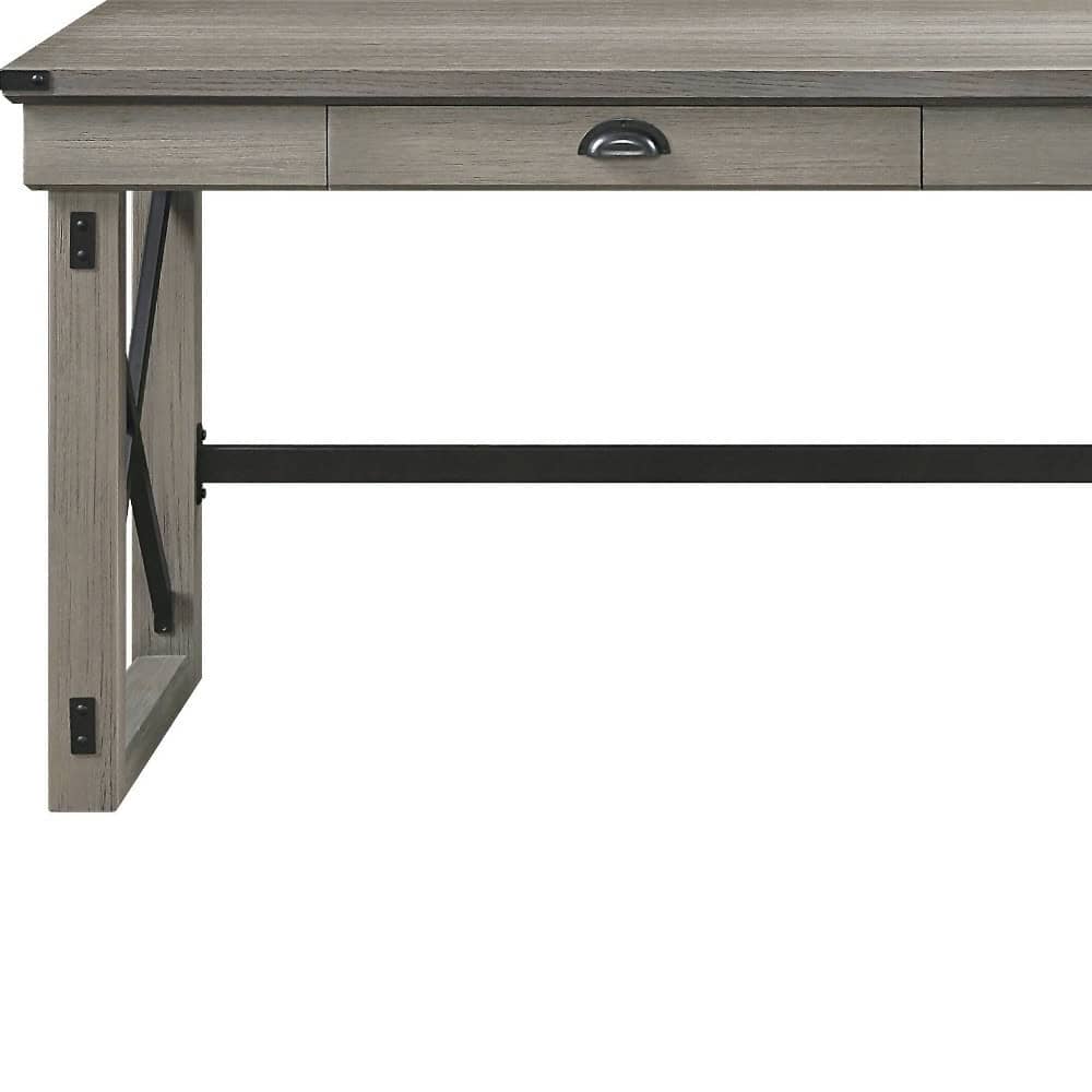 67 Inch Brown L Shaped Desk with Drawer Storage 4 67 Inch Brown L Shaped Desk with Drawer Storage - Image 4