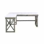 67 Inch L Shaped White Brown Marble Writing Desk 8 67 Inch L Shaped White Brown Marble Writing Desk