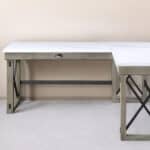 67 Inch L Shaped White Brown Marble Writing Desk 6 67 Inch L Shaped White Brown Marble Writing Desk