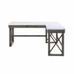 67 Inch White and Gray Marble L Shape Writing Desk 6 67 Inch White and Gray Marble L Shape Writing Desk