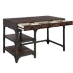 47 Inch Espresso and Gray Writing Desk With Three Drawers 9 47 Inch Espresso and Gray Writing Desk With Three Drawers