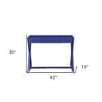 42 Inch Blue Writing Desk with Drawer for Home Office