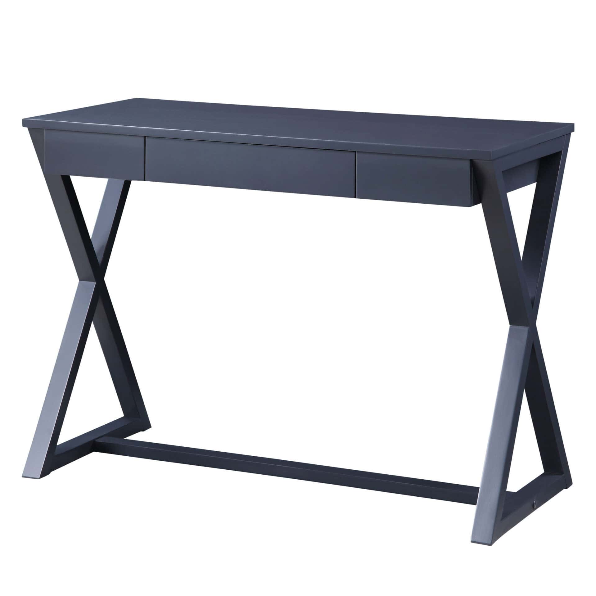 Charcoal Writing Desk with Adjustable Assembly and Storage Drawer 3 Charcoal Writing Desk with Adjustable Assembly and Storage Drawer - Image 3