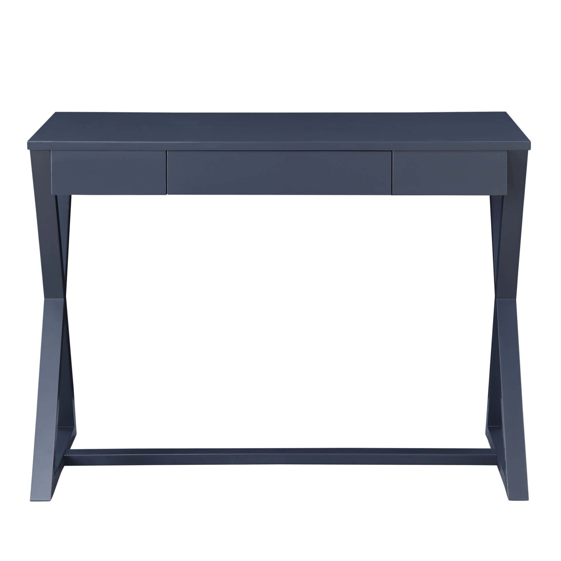 Charcoal Writing Desk with Adjustable Assembly and Storage Drawer 2 Charcoal Writing Desk with Adjustable Assembly and Storage Drawer - Image 2