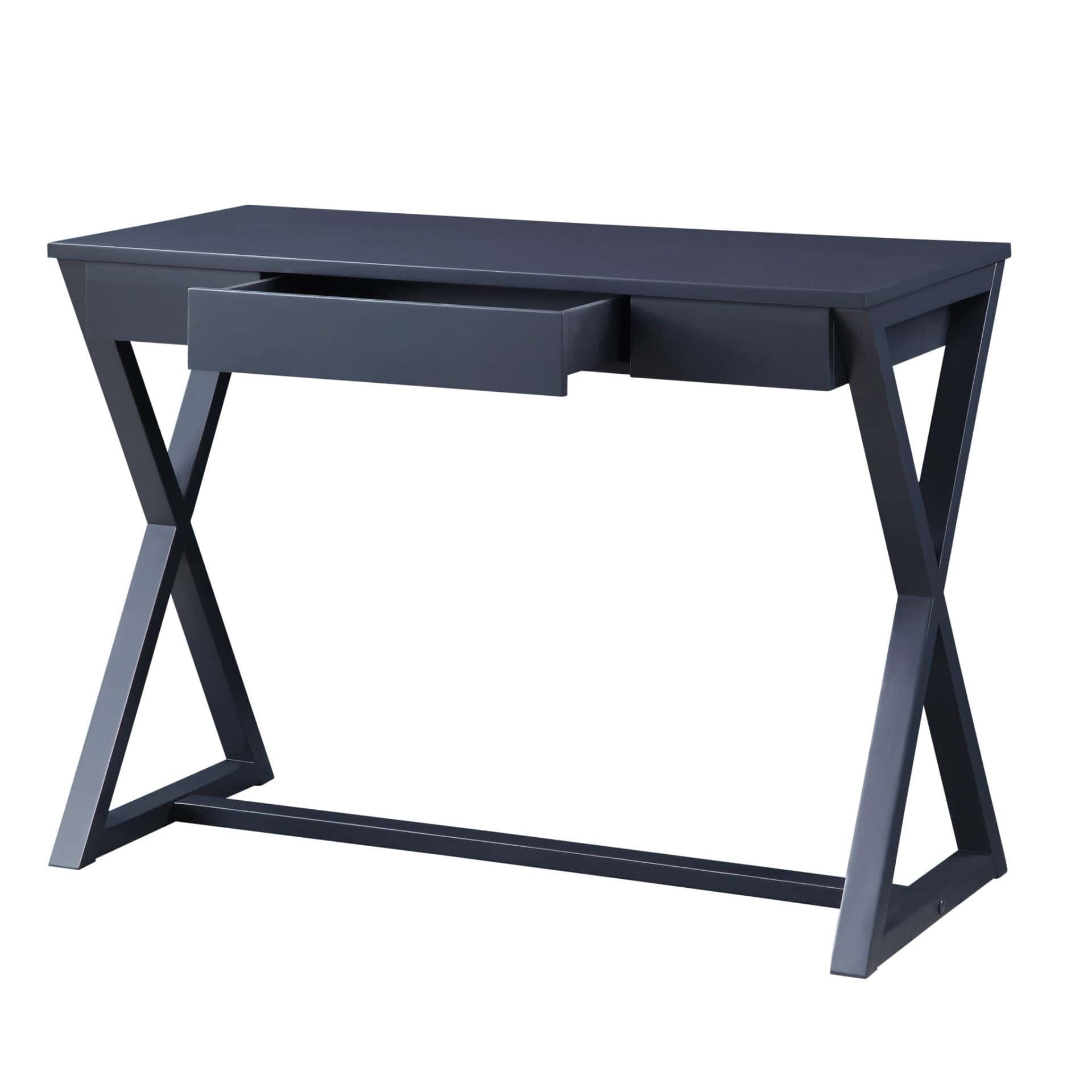 Charcoal Writing Desk with Adjustable Assembly and Storage Drawer 5 Charcoal Writing Desk with Adjustable Assembly and Storage Drawer - Image 5