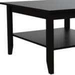 Brown and Black Open Shelving Bar Cart Coffee Table (Set of 2)