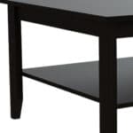 Brown and Black Open Shelving Bar Cart Coffee Table (Set of 2)