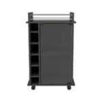 Brown and Black Open Shelving Bar Cart Coffee Table (Set of 2)