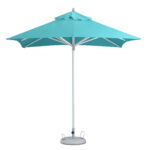 8' Aqua Square Market Patio Umbrella, Weather-Resistant All-Season Canopy
