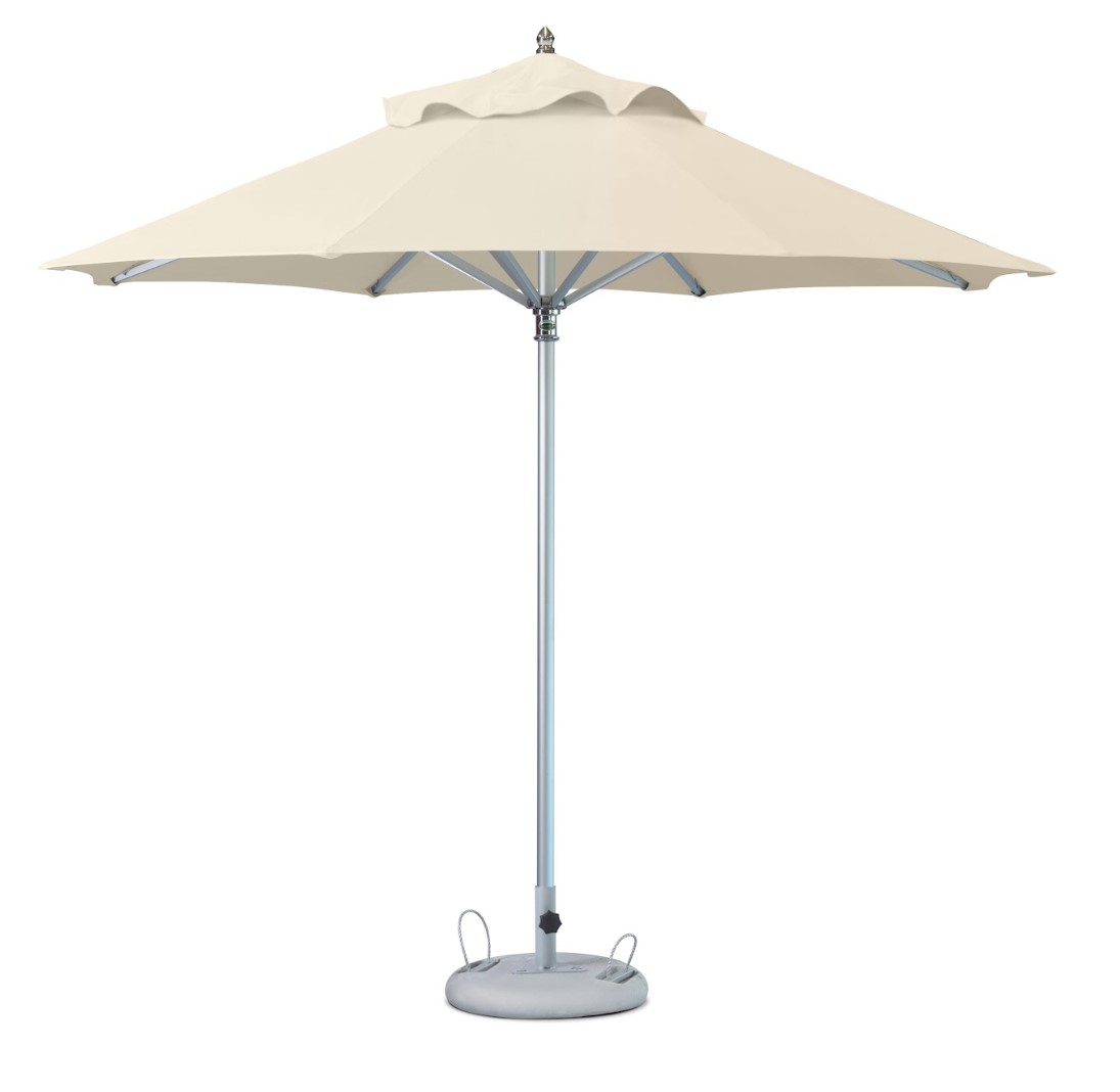 13' Ecru Round Market Patio Umbrella with Durable Polyester Canopy 1 13' Ecru Round Market Patio Umbrella with Durable Polyester Canopy