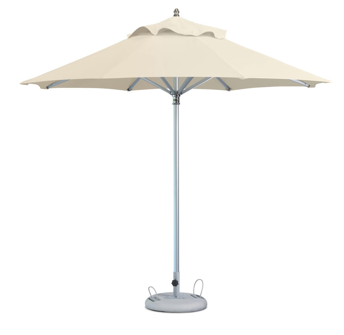 13' Ecru Round Market Patio Umbrella with Durable Polyester Canopy 3 13' Ecru Round Market Patio Umbrella with Durable Polyester Canopy - Image 3
