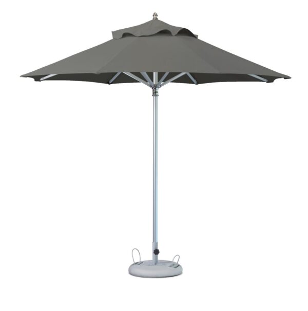 13' Charcoal Polyester Round Market Patio Umbrella with Manual Lift