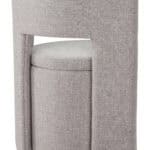 Versatile Gray Dining Chair with Hidden Storage Compartment and Armrests 9 Versatile Gray Dining Chair with Hidden Storage Compartment and Armrests