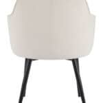 Ivory Velvet Dining Chair with Steel Frame and Armrests (Set of 2) 11 Ivory Velvet Dining Chair with Steel Frame and Armrests (Set of 2)