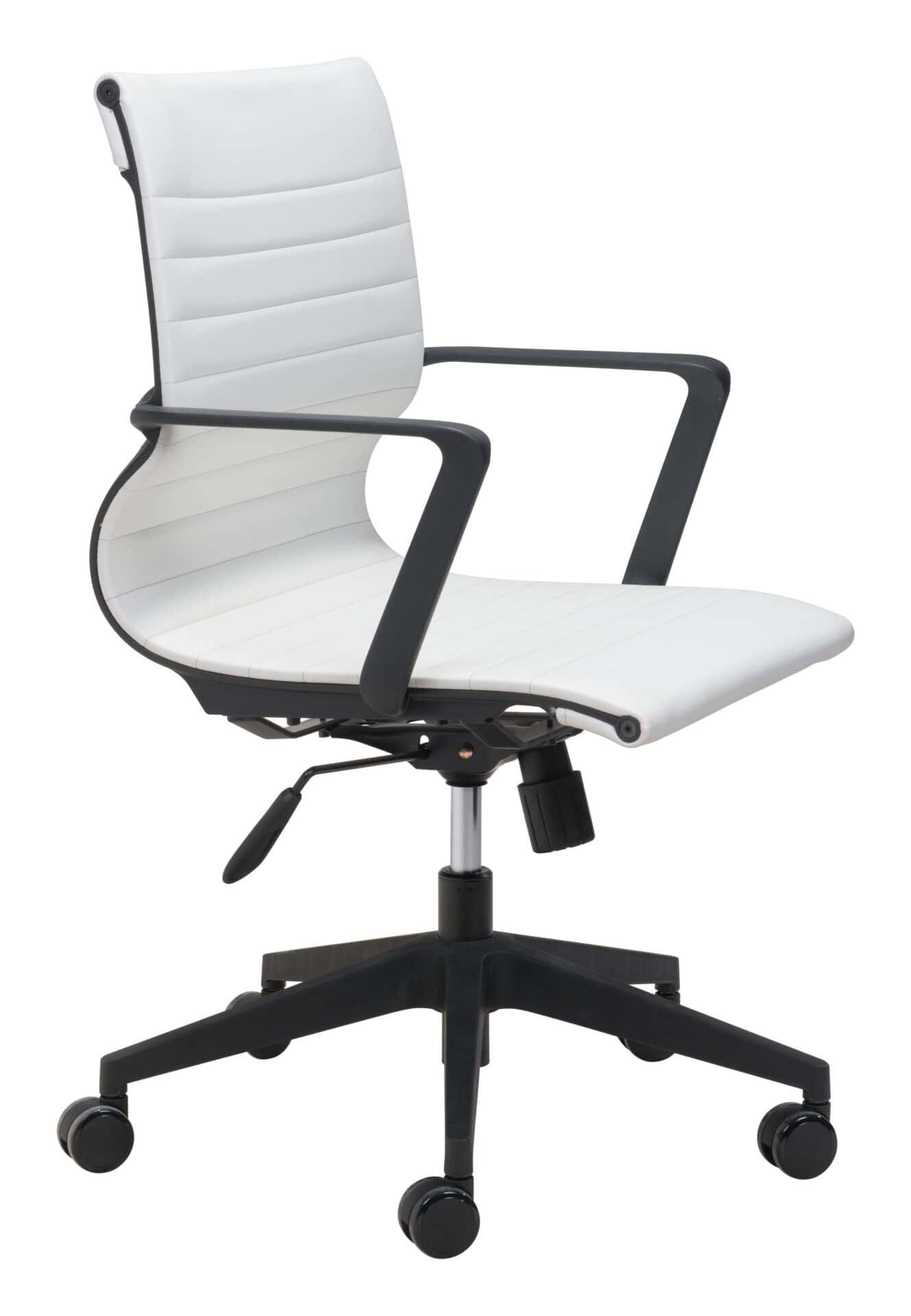Modern Mid-Century Office Chair with Faux Leather and Adjustable Height 7 Modern Mid-Century Office Chair with Faux Leather and Adjustable Height - Image 7