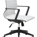 Modern Mid-Century Office Chair with Faux Leather and Adjustable Height 17 Modern Mid-Century Office Chair with Faux Leather and Adjustable Height