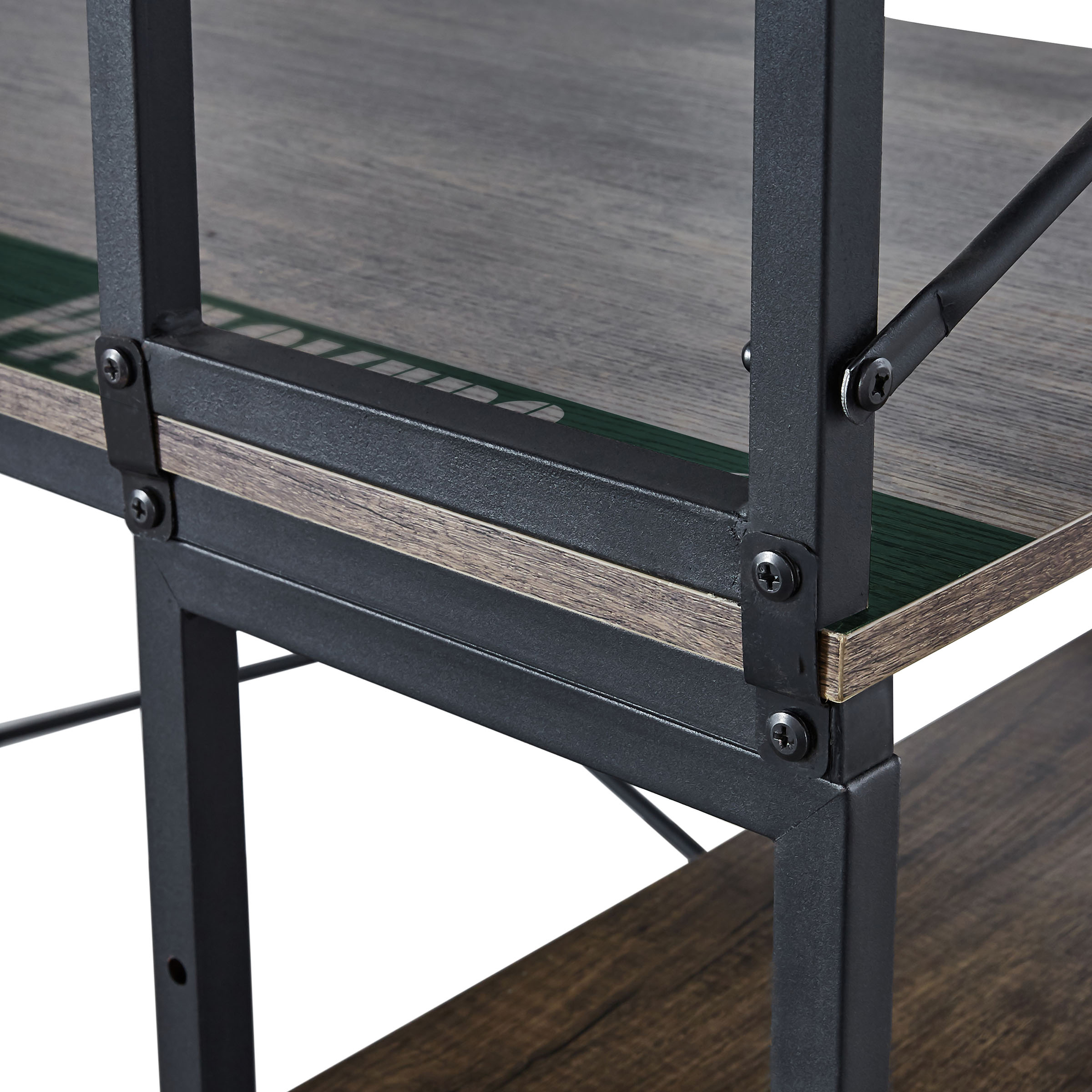 green bay packers industrial desk with shelves