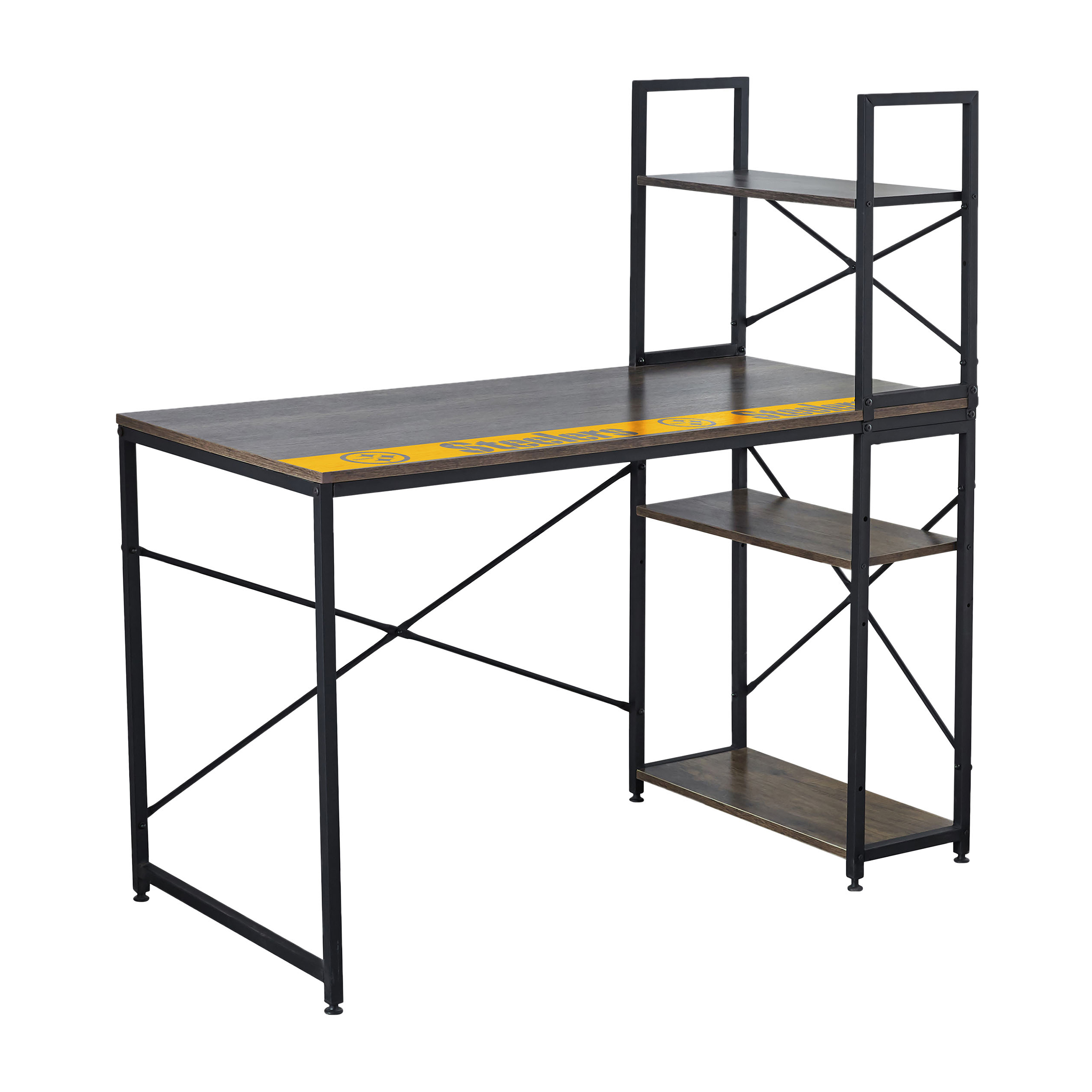 pittsburgh steelers industrial desk with shelves