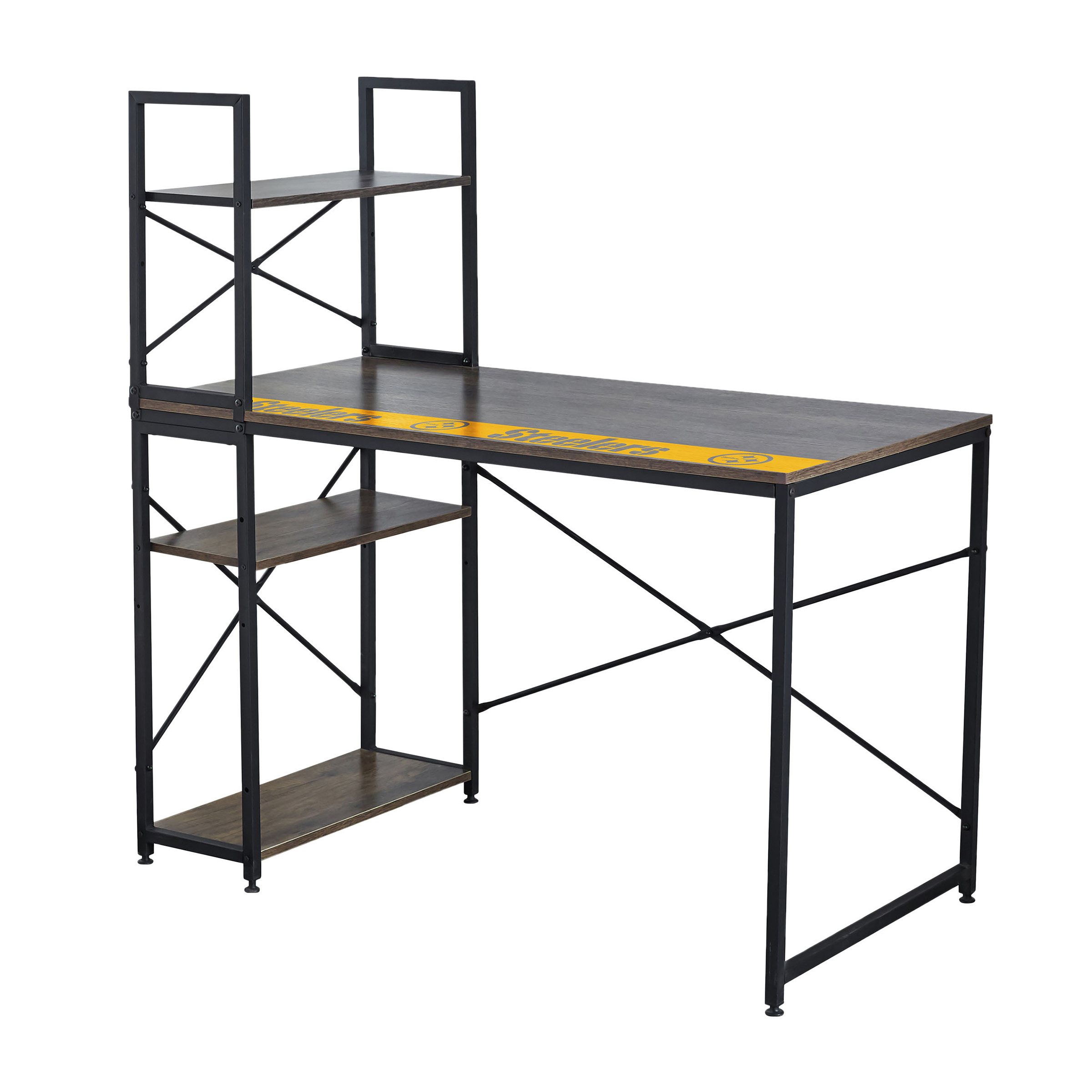 pittsburgh steelers industrial desk with shelves