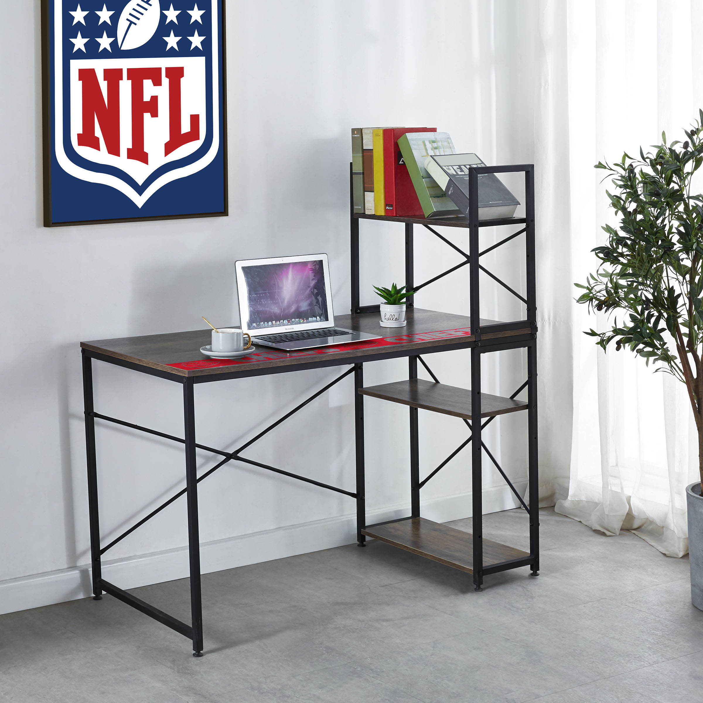 kansas city chiefs industrial workspace desk